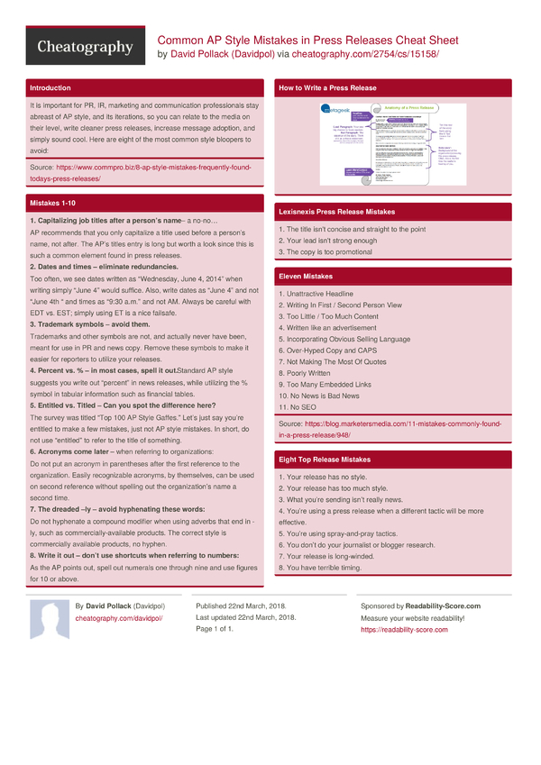 Ap Style Cheat Sheet For Pr Pros: 11 Common Guidelines – MSKGCN