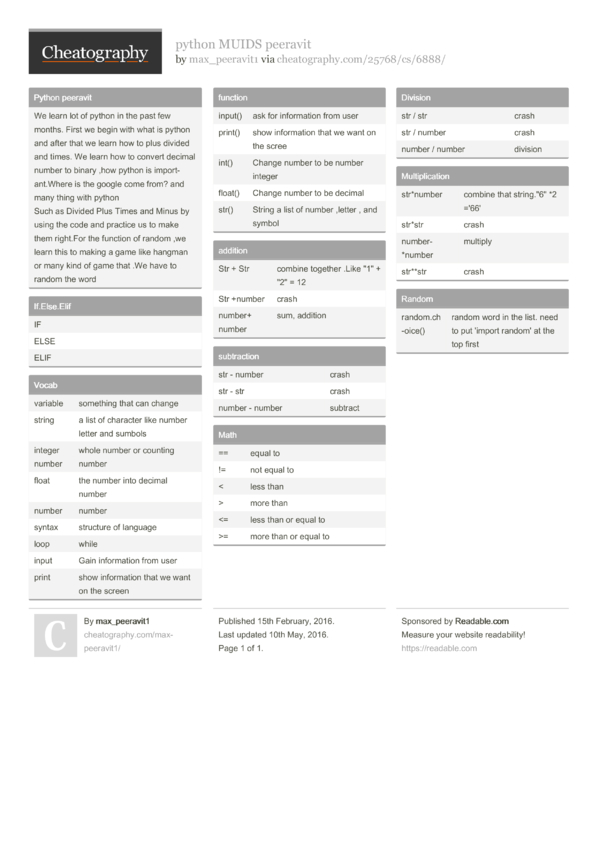 python MUIDS peeravit by max_peeravit1 - Download free from ...